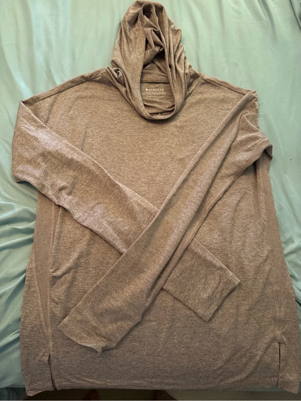 Athleta Girl Heathered Mauve Hoodie Sweatshirt and matching leggings